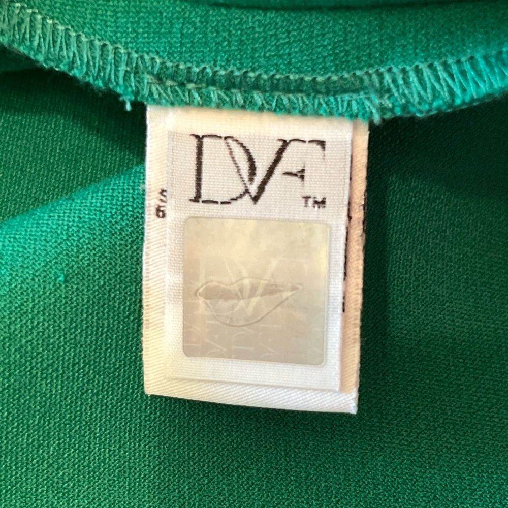 Diane Von Furstenberg DVF Dayna Fit and Flare Midi Dress in Green Size 12 EUC - Picture 12 of 15